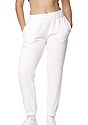 Unisex Fashion Fleece Lounge Sweatpant WHITE 2