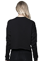 Women's Fashion Fleece Crop BLACK Back2