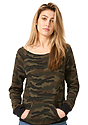 Women's Camo Fleece Raglan Sweatshirt  Front