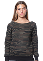 Women's Camo Fleece Raglan Sweatshirt CAMO Front