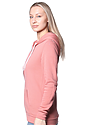 Unisex Fashion Fleece Zip Hoodie DESERT ROSE Side