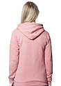 Unisex Fashion Fleece Zip Hoodie DESERT ROSE Back