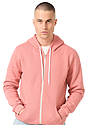Unisex Fashion Fleece Zip Hoodie DESERT ROSE Front