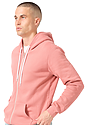 Unisex Fashion Fleece Zip Hoodie DESERT ROSE Side
