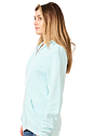Unisex Fashion Fleece Zip Hoodie HEATHER BREEZE Front3