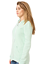 Unisex Fashion Fleece Zip Hoodie HEATHER PISTACHIO Side2