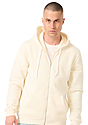 Unisex Fashion Fleece Zip Hoodie NATURAL Front
