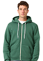 Unisex Fashion Fleece Zip Hoodie 50/50 PINE Front
