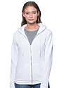 Unisex Fashion Fleece Zip Hoodie WHITE Front2