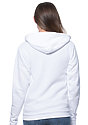 Unisex Fashion Fleece Zip Hoodie WHITE Back2
