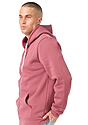 Unisex Fashion Fleece Zip Hoodie WINE Back3