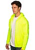 Unisex Fashion Fleece Neon Zip Hoodie  Side