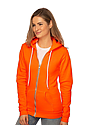 Unisex Fashion Fleece Neon Zip Hoodie  Side