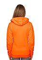 Unisex Fashion Fleece Neon Zip Hoodie  Back