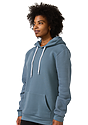 Unisex Fashion Fleece Pullover Hoodie AEGEAN BLUE Side2