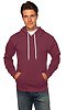Unisex Fashion Fleece Pullover Hoodie BURGUNDY Front