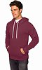 Unisex Fashion Fleece Pullover Hoodie BURGUNDY Side