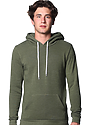 Unisex Fashion Fleece Pullover Hoodie HEATHER ARMY Front