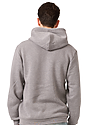 Unisex Fashion Fleece Pullover Hoodie HEATHER CHARCOAL Back