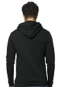 Unisex Fashion Fleece Pullover Hoodie HEATHER DARK GREY Back