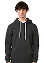 Unisex Fashion Fleece Pullover Hoodie HEATHER DARK GREY Front