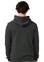 Unisex Fashion Fleece Pullover Hoodie HEATHER DARK GREY Back
