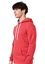 Unisex Fashion Fleece Pullover Hoodie HEATHER TRUE RED Side