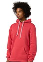Unisex Fashion Fleece Pullover Hoodie HEATHER TRUE RED Side2