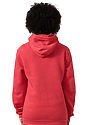 Unisex Fashion Fleece Pullover Hoodie HEATHER TRUE RED Back2