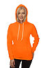 Unisex Fashion Fleece Neon Pullover Hoodie NEON ORANGE Front