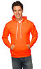 Unisex Fashion Fleece Neon Pullover Hoodie NEON ORANGE Front2