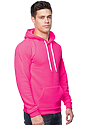 Unisex Fashion Fleece Neon Pullover Hoodie NEON PINK Back