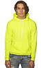 Unisex Fashion Fleece Neon Pullover Hoodie NEON YELLOW Front