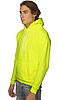 Unisex Fashion Fleece Neon Pullover Hoodie NEON YELLOW Back