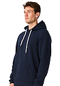 Unisex Fashion Fleece Pullover Hoodie NAVY Side