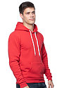 Unisex Fashion Fleece Pullover Hoodie RED Side