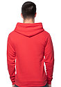 Unisex Fashion Fleece Pullover Hoodie RED Back