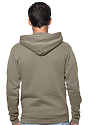 Unisex Fashion Fleece Pullover Hoodie WALNUT Back
