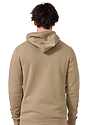 Unisex Fashion Fleece Pullover Hoodie WALNUT Back