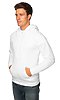 Unisex Fashion Fleece Pullover Hoodie WHITE Back