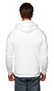 Unisex Fashion Fleece Pullover Hoodie WHITE Back