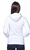 Unisex Fashion Fleece Pullover Hoodie WHITE Back2