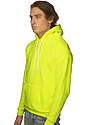 Unisex Fashion Fleece Neon Pullover Hoodie  Back