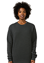 Unisex Fashion Fleece Crew Sweatshirt HEATHER DARK GREY 5