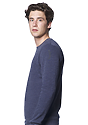 Unisex Fashion Fleece Crew Sweatshirt HEATHER INDIGO 3