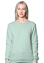 Unisex Fashion Fleece Crew Sweatshirt HEATHER PISTACHIO 5
