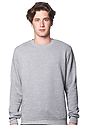 Unisex Fashion Fleece Crew Sweatshirt HEATHER GREY 2