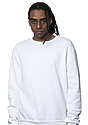 Unisex Fashion Fleece Crew Sweatshirt WHITE 2