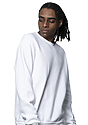 Unisex Fashion Fleece Crew Sweatshirt WHITE 3