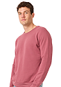 Unisex Fashion Fleece Crew Sweatshirt WINE 3